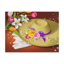 Easter Bonnet Postcard