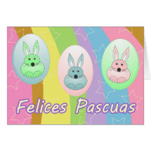Easter Bunnies - spanish Card