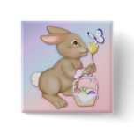 Easter Bunny and Basket buttons