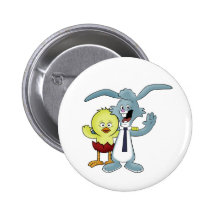 easter bunny button