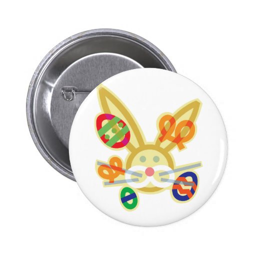Easter bunny face outline pins