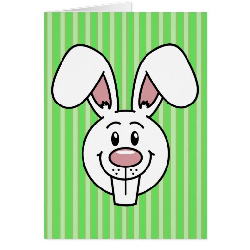 Easter Bunny (Green) Greeting Card
