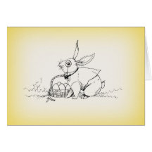 Easter bunny greeting card