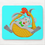 EASTER BUNNY IN A BASKET MOUSEPAD