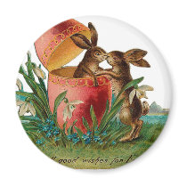 Easter Bunny Kiss Fridge Magnet