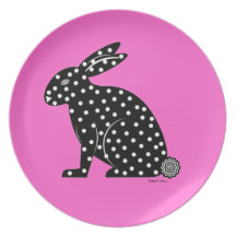 Easter Bunny Melamine Plate © 2012 M. Martz