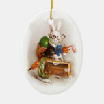 Easter Bunny on Tour Christmas Ornaments