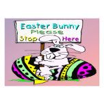 Easter Bunny Stop Here Invitation