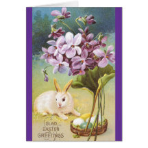 Easter Bunny & Violets Cards