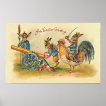 Easter Bunny War Poster