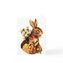 Easter Bunny With Eggs and Puss Willows Cards