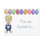 Easter Bunny with Eggs Customisable Postcard