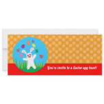 Easter bunny with eggs invitations