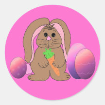 Easter Bunny With Eggs Sticker