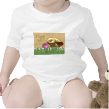 Easter bunny with flowers tees
