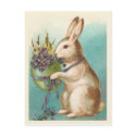 Easter Bunny With Green Egg postcards