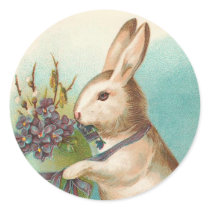 Easter Bunny With Green Egg Sticker