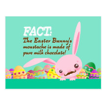 Easter Bunny's Moustache - Custom Postcard