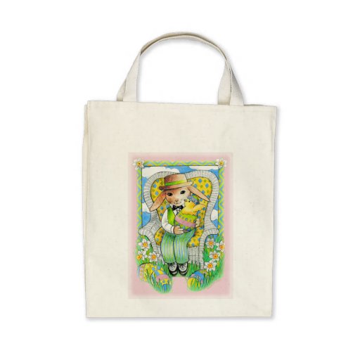 Easter Bunny's Surprise Tote Canvas Bags