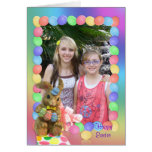 Easter Card bunny rainbow Photo  frame