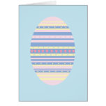Easter Card - Decorated Egg - Pastel Easter Egg