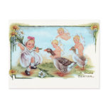Easter Card with Vintage Illustration Post Card
