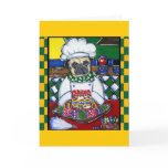 Easter Chef Pug Greeting Card