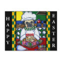 Easter Chef Pug postcards