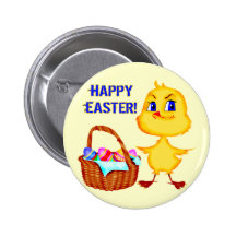 Easter Chick T shirts and Gifts Button
