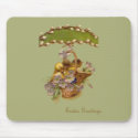 Easter-Chicks, Basket & Primroses-Antique Postcard mousepads
