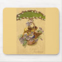 Easter-Chicks, Basket & Primroses-Antique Postcard mousepads