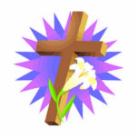 easter cross and lily design photo cutouts