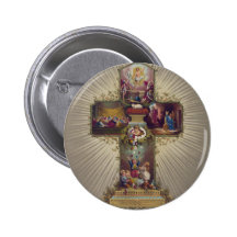 Easter Cross Button