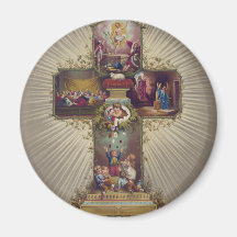 Easter Cross Refrigerator Magnet