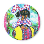 Easter Dachshund magnets