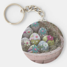 easter egg basket key chain