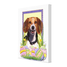 Easter Egg Cookies - Beagle Stretched Canvas Print