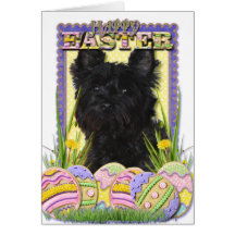 Easter Egg Cookies - Cairn Terrier Greeting Card