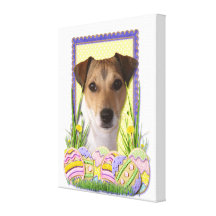 Easter Egg Cookies - Jack Russell Canvas Print