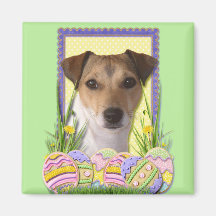 Easter Egg Cookies - Jack Russell Fridge Magnets