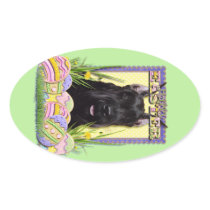 Easter Egg Cookies - Schnauzer Oval Sticker