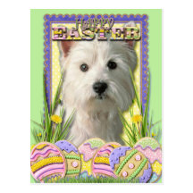Easter Egg Cookies - West Highland Terrier Post Card