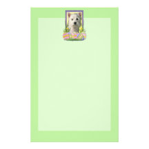 Easter Egg Cookies - West Highland Terrier Customized Stationery