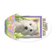 Easter Egg Cookies - West Highland Terrier Stickers