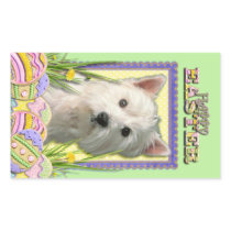 Easter Egg Cookies - West Highland Terrier Rectangle Stickers