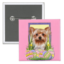 Easter Egg Cookies - Yorkshire Terrier Button