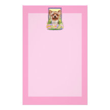 Easter Egg Cookies - Yorkshire Terrier Personalized Stationery