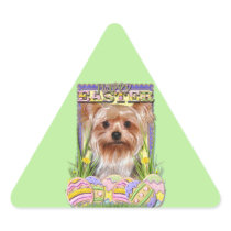 Easter Egg Cookies - Yorkshire Terrier Triangle Stickers