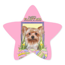Easter Egg Cookies - Yorkshire Terrier Star Sticker