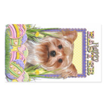Easter Egg Cookies - Yorkshire Terrier Rectangular Stickers